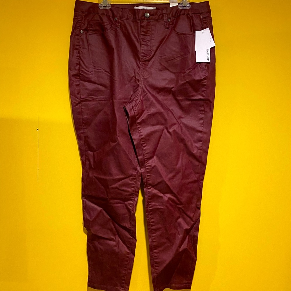 JustFab red leather pants. Size 16W